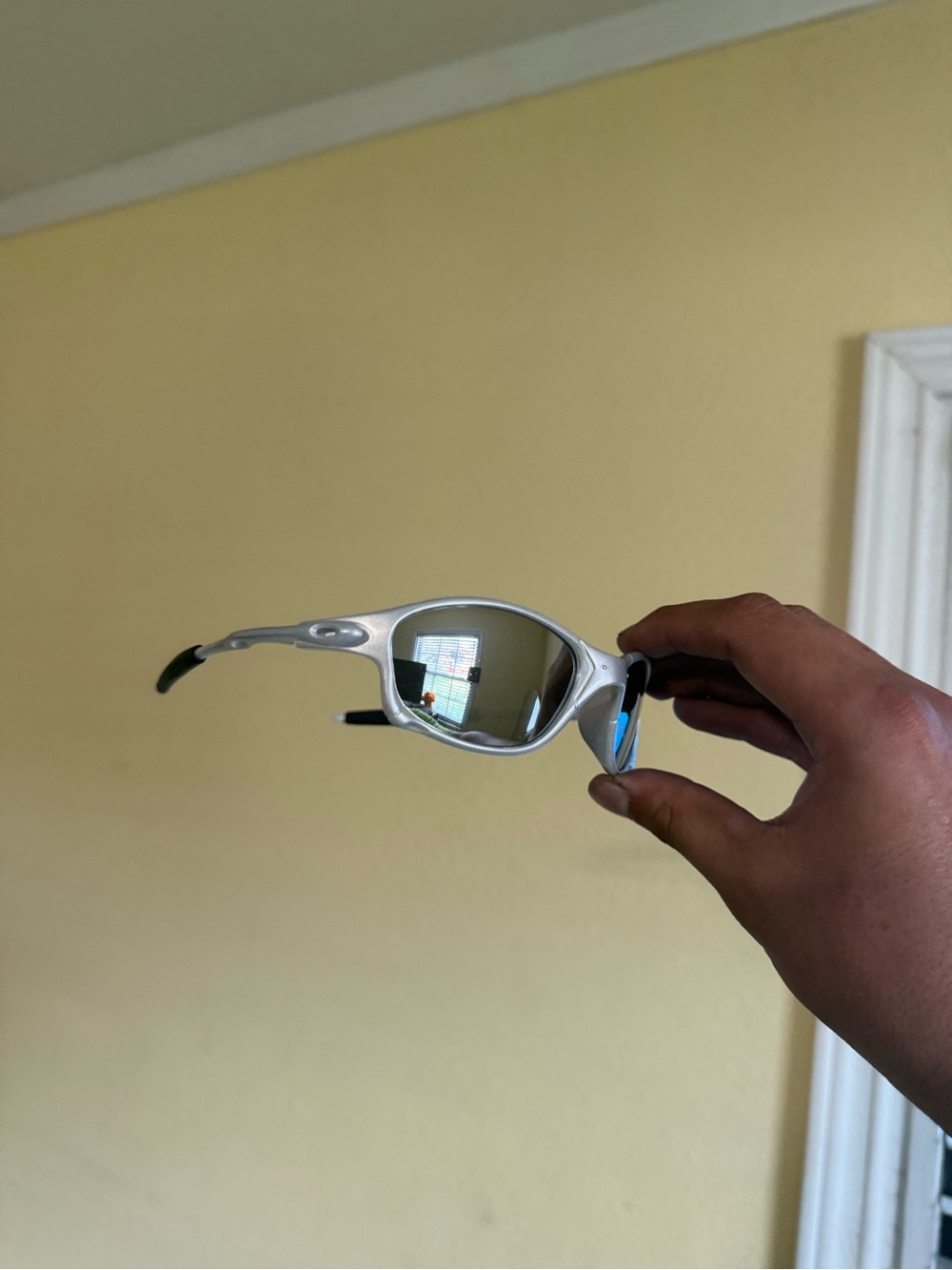 Oak o sunglasses Men's Silver Mirrored Sport Sunglasses